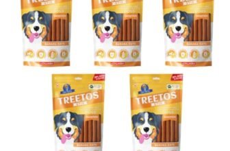 Dr. Pets Pack of 5 Banana Oats Dog Chew Sticks for Dogs Dental Stick, Calcium Bone and Chicken Dog Biscuits Healthy Treats and Training Snacks Long Lasting Chew Sticks for Small and Large Breed