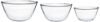 Amazon Brand – Solimo Mixing/Serving Borosilicate Glass Solid Bowl Set (3 pieces, 1600ml, 1100ml, 550ml), Transparent