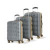 Aristocrat Comet Set of 3 (Cabin+Medium+Large) Hard Case Trolley Bags, Grey