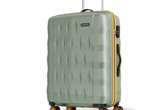 Aristocrat Comet Large Polycarbonate Hard Case 8-Wheel Trolley Bag, Green