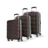 Aristocrat Comet Set of 3 (Cabin+Medium+Large) Hard Case Trolley Bags,Brown