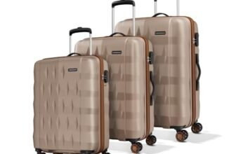 Aristocrat Comet Set of 3 (S+M+L) Hard Case Trolley Bags, Champagne