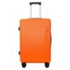 Mewtour 20 Inch Orange ABS Zippered Luggage Set, Lightweight with Telescopic Handle, 360° Spinner Wheels, TSA Lock Suitcase