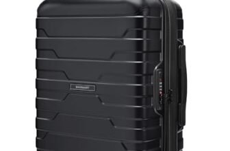BAGSMART Carry On Luggage 22x14x9 Airline Approved with Spinner Wheels,Lightweight 20 Inch Luggage with TSA Lock,Expandable Hard Shell Carry On Suitcases for Men Women,Black