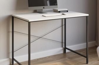 Home Sparkle Engineered Wood Study Table Computer Table for Home,Office Table, Desktop, Laptop Table, Office Desk (Black & White)