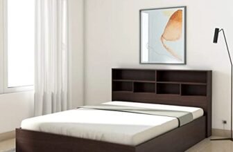 Mamta Decoration Engineered Wood Canes Queen Bed with Box Storage Wooden Bed for Bedroom Living Room Home (Wenge Finish)