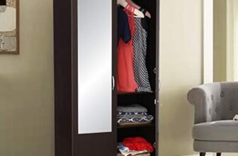 HomeTown Utsav Two-Door Wardrobe with Mirror (Wenge)