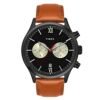 TIMEX Analog Watch for man with Black Round Dial & Tan Leather Strap Band Water Resistant Men’s Wrist Watches – TWEG19808