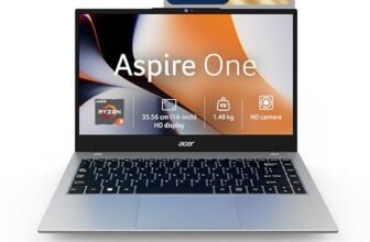 Acer Smartchoice Aspire One, AMD Ryzen 3-7320U, 8GB LPDDR5 RAM/ 256GB SSD, 14.0″/35.56cm TN HD Display, Win 11 Home, Pure Silver, 1.48KG, A114-43, Thin and Light Laptop