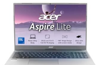 Acer Aspire Lite, Intel Core 3-100U Processor, 8GB DDR4 RAM/512GB SSD, 39.62cm/15.6″ FHD IPS Display, Win 11 Home, Steel Gray, 1.59 Kg,AL15-53, Thin & Light Laptop