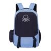 United Colors of Benetton Turf 24L Laptop Backpack – Blue+Navy, Fits 15-inch Laptop, Water-Resistant with Secure Buckle, for Students & Commuters