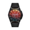 Diesel Leather Analog Black Dial Men Watch-Dz4658, Black Band