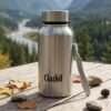 Clazkit Stainless Steel Water Bottle, 500 ml – Single-Walled, Spill-Proof, Food Grade Steel | Fridge, Office, School, Travel, Gym, Car (Silver)