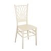 Nilkamal Glam Plastic Chair | Set of 2 | Royal Look with Balanced Posture Support | for Living Room, Dining Room, Garden, Cafes, Balconies, Weddings & Events | Steel Pearl White