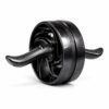 Amazon Basics Ab Roller with Non-Slip Handles | Wheel Exercise Equipment for Core Strengthening | Compact & Portable | for Men and Women | Black | 34 x 45.6 x 16.3 cm