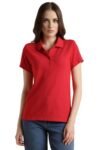 Van Heusen Women’s Cotton Solid Regular Fit T-Shirt (Vwcturgf316299_Red, XS)