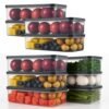 Sulfar Air Tight Plastic Fridge Storage Containers Set for Kitchen (1200 ML, Pack of 10)