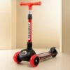 VGRASSP 3 Wheel Skate Scooter for Kids with PVC Wheels, Foldable & Height Adjustable Handlebar, Rear Brake – Outdoor Kick Cycle for Boys & Girls – (Broad Wheels)