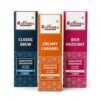Caffiora Liquid Coffee Concentrate | Triple Flavour Combo | Classic Brew + Creamy Caramel + Rich Hazelnut | 15 Sachets (3 x 5 x 20ml) | Instant Coffee | Sugar Free | Hot & Cold