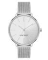 Nine West Women’s Analog Watch, Silver-Tone Mesh Bracelet, Japanese Quartz Movement, Adjustable Band, Sunray Dial