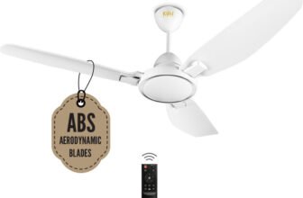 KUHL Brise Plus E3 65% Power Saving BLDC with 5 Year Warranty BLDC Motor with Remote 1320 mm Ceiling Fan(5 Star | White | Pack of 1)