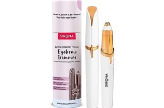 Sirona Eyebrow & Nose Trimmer for Women | Electric Trimmer for Eyebrow, Nose & Ear Hair Removal for Upper Lips, Nose Hair | Threading Machine – Set of 1 | Battery Not Included