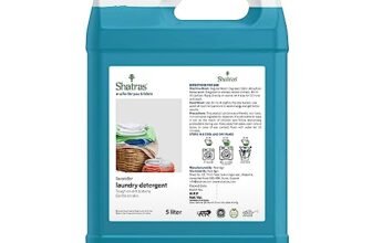 Shatras Laundry Liquid Detergent 5 Liter|Eco-Friendly Natural Laundry Care | Suitable for Top & Front Load Washing Machines|Ideal for Machine Wash & Hand Wash|Gentle Cleaning for All Types of Clothes