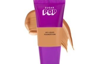 SUGAR POP HD Liquid Foundation Tube with SPF 30 | Lasts upto 16hrs | Full Coverage | Water-Resistant | Matte Finish | 18ml – 15 Fig