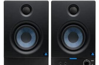 Audio Array Studio Monitors Speaker Pair 3.5″ | 50W RMS with Bluetooth 5.0 | Fiberglass Woofer & 1″ Silk Dome Tweeter, Class-D | TI 3116D2 Amp | TRS, RCA, AUX Inputs, Bass & Treble Control | AM-S2