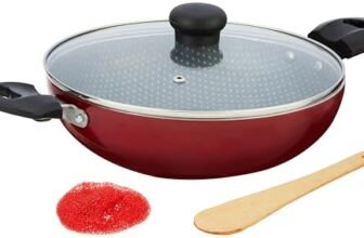 Crystal Polka Series Non Stick Kadai with Induction Base – 240 Mm
