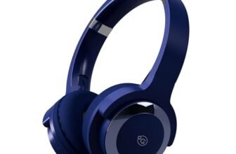 OOGE Echo 100 Wireless Bluetooth Headphones (Blue), 30H Playtime, 800H Standby Time, 250mAh Battery, Bluetooth 5.3, 10m Range, 1-Year Warranty