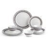 CELLO Lumina Imperial Plus Series Opalware Dinner Set of 19 Pieces For Family of 6 | Bone-Ash Free & Leadfree Opal Glass Microwave & Dishwasher Safe Crockery Plates & Bowls Set For Daily Use & Gifting