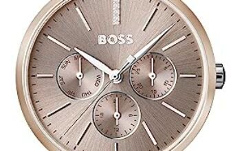 BOSS Hugo Stainless Steel Symphony Analog Brown Dial Women Watch-1502423, Silver Band