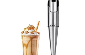 AGARO Regency Hand Blender, 600W, Variable Speed Modes & Speed Regulator, Stainless Steel Body & Blades, For Mixing, Blending.