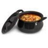 AGARO Elite Hard Anodised Handi With Lid, 3.5L, Biryani Pot, Riveted handle, 3mm Thick, Gas Oven Compatible Cooking Pot for Kitchen, Non-Toxic, Compact, Durable & Stylish Cookware, 2 Year Warranty