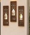 DE KRAFTSMAN wall panels for living room CARVED JHAROKHA style 3 wall decor handcarved antique wall hanging showpieces