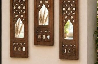 DE KRAFTSMAN wall panels for living room CARVED JHAROKHA style 3 wall decor handcarved antique wall hanging showpieces