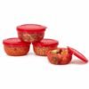 Cutting EDGE 1950ml Eco Storage Container & Organizer Set of 4 (Red)