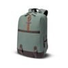Gear Classic 4 19″/31L anti theft faux leather Medium Water Resistant Laptop Backpack/Casual Backpack/Daypack/Travel Backpack/College Bag For Men/Women(Pista Green-Brown)