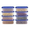 Cutting EDGE 535ML Modular Storage Container Blue Plain Lid (Set of 8)
