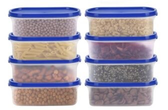 Cutting EDGE 535ML Modular Storage Container Blue Plain Lid (Set of 8)