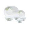 Larah by Borosil Erba Opalware Dinner Set, 19 Pieces, White