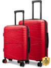 NASHER MILES Hard-sided Polypropylene Luggage Set of 2 Navy Blue Trolley Bags (55 & 65 Cm) Cabin & Check-in Set 8 Wheels – 24 Inch