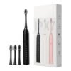 Sonic Electric Toothbrush for Adults & Kids, 34,000 Strokes/Min Rechargeable Tooth Brush with 5 Cleaning Modes, 4 Brush Heads, USB Charging and IPX7 Waterproof Design, Black