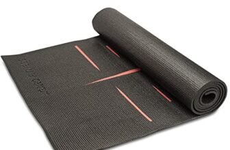 AGARO Zion PVC Yoga Mat for Women & Men, Non-Slip, Exercise Mat for Home Workout, Pilates, Floor Exercises, Gymnastics, Meditation with Carry Bag, Black, 33655