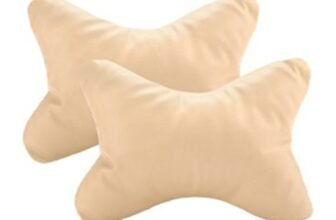 Retina 348 Car Neck Pillow (Set of 2, Beige)
