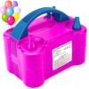 Mini Steps High-Power Electric Balloon Inflator – Dual Nozzles, Fast Inflation for Party Decorations, Wedding & Events, Multi-Color, Acrylonitrile Butadiene Styrene, 1 Piece