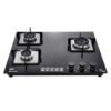 INASLA Premium 3 Burner ≈70cm Gas Stove|5Yr Warranty on Glass & 2Yr on Burner|8MM Toughened Glass|Auto Ignition|Jumbo Brass Burner|LPG Ready &PNG Compatible|360° Gas Nozzle|Milano Arte3B
