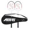 Silver’s Aluminium Stricker Badminton Kit (2 Racquets with Full Cover)(Red/White)