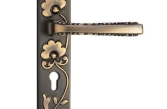 Godrej Mortise Lock | Handle Lock Set for Main & Bedroom Door| Arsa Bel 350 mm Plate Handle | 240 mm Eco Lock Body | 60 mm Eco Pin Cylinder 1CK | Antique Brass| 5 Year Warranty